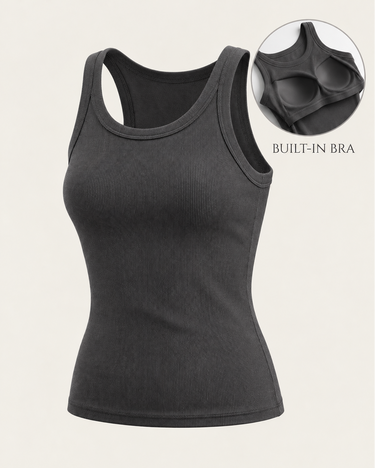 ESSENTIAL BUILT IN BRA TANK TOPS