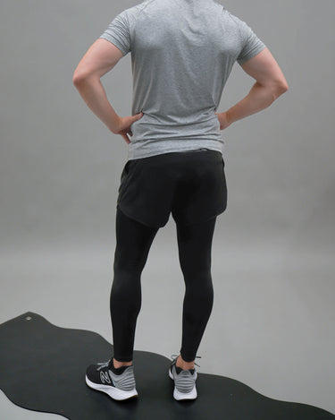 MEN 2 IN 1 RUNNING LEGGINGS