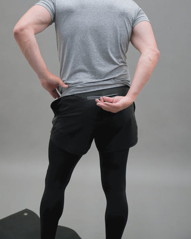 MEN 2 IN 1 RUNNING LEGGINGS