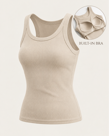 ESSENTIAL BUILT IN BRA TANK TOPS