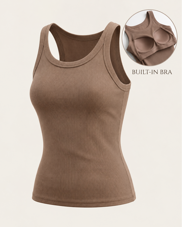 ESSENTIAL BUILT IN BRA TANK TOPS
