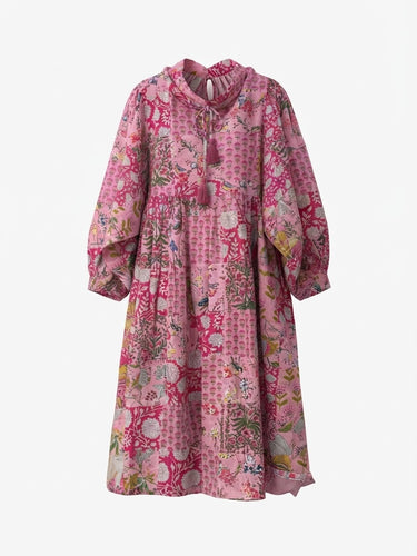 BOHEMIAN PATCHWROK COTTON DRESS