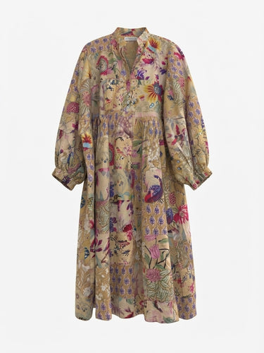 BOHEMIAN PATCHWROK COTTON DRESS