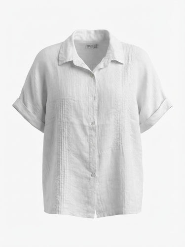 PLEATED LINEN TOP