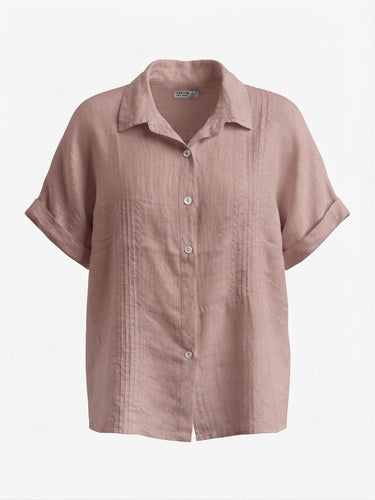 PLEATED LINEN TOP