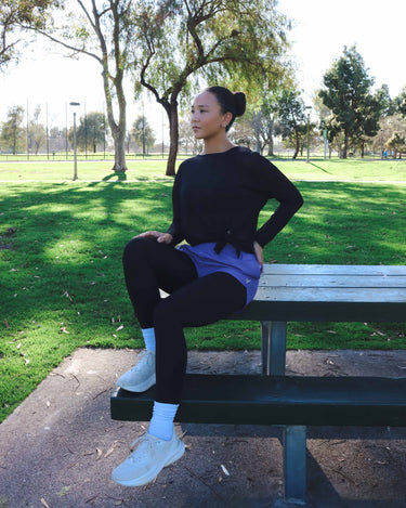 WOMEN 2 IN 1 RUNNING LEGGINGS